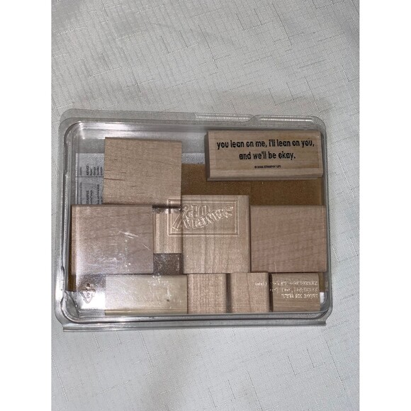 Stampin Up set Rare Discontinued Simply Best Wooden Rubber Card Craft scrapbook - Picture 2 of 5